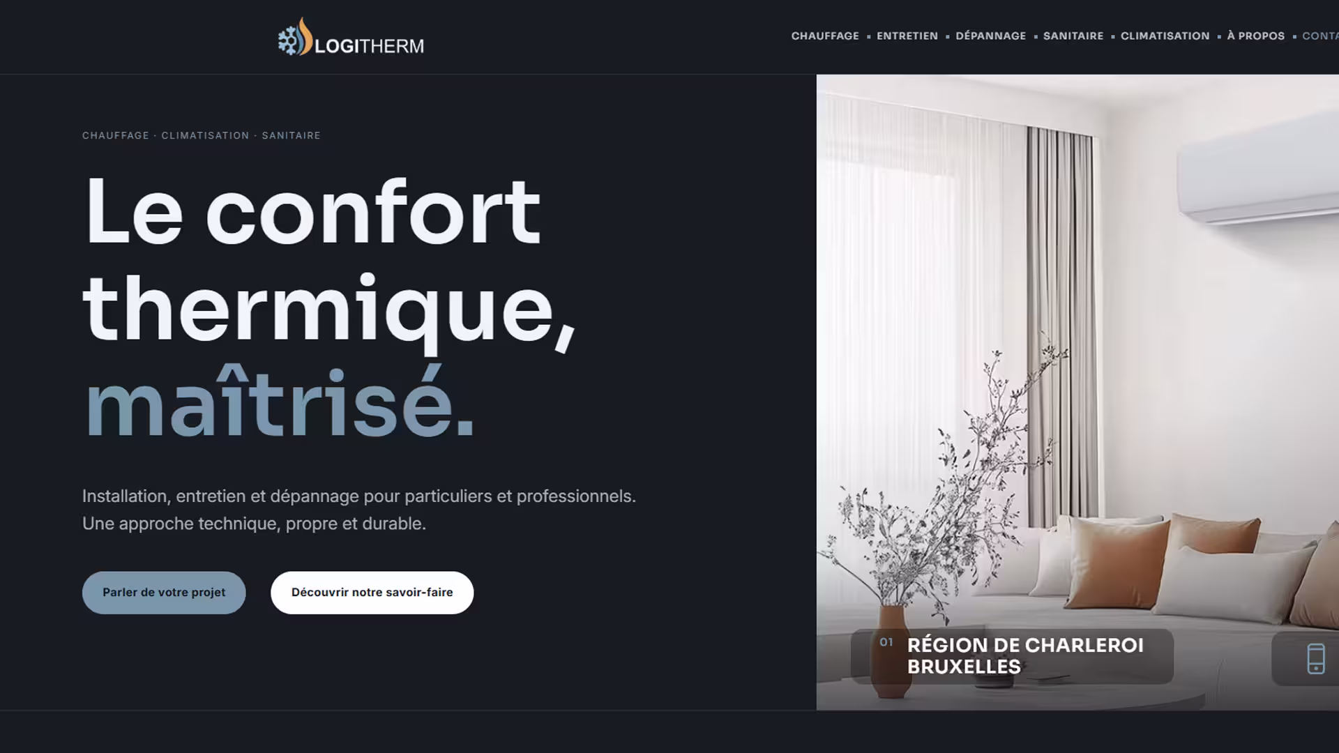 Logitherm. Chauffage, Climatisation, sanitaires